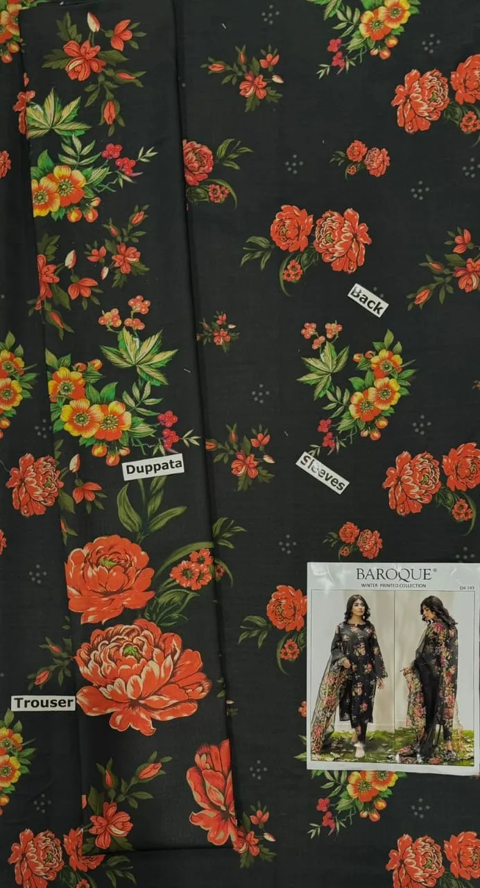 Baroque Karandi Collection 3pc Suit | Digital Printed |Article10