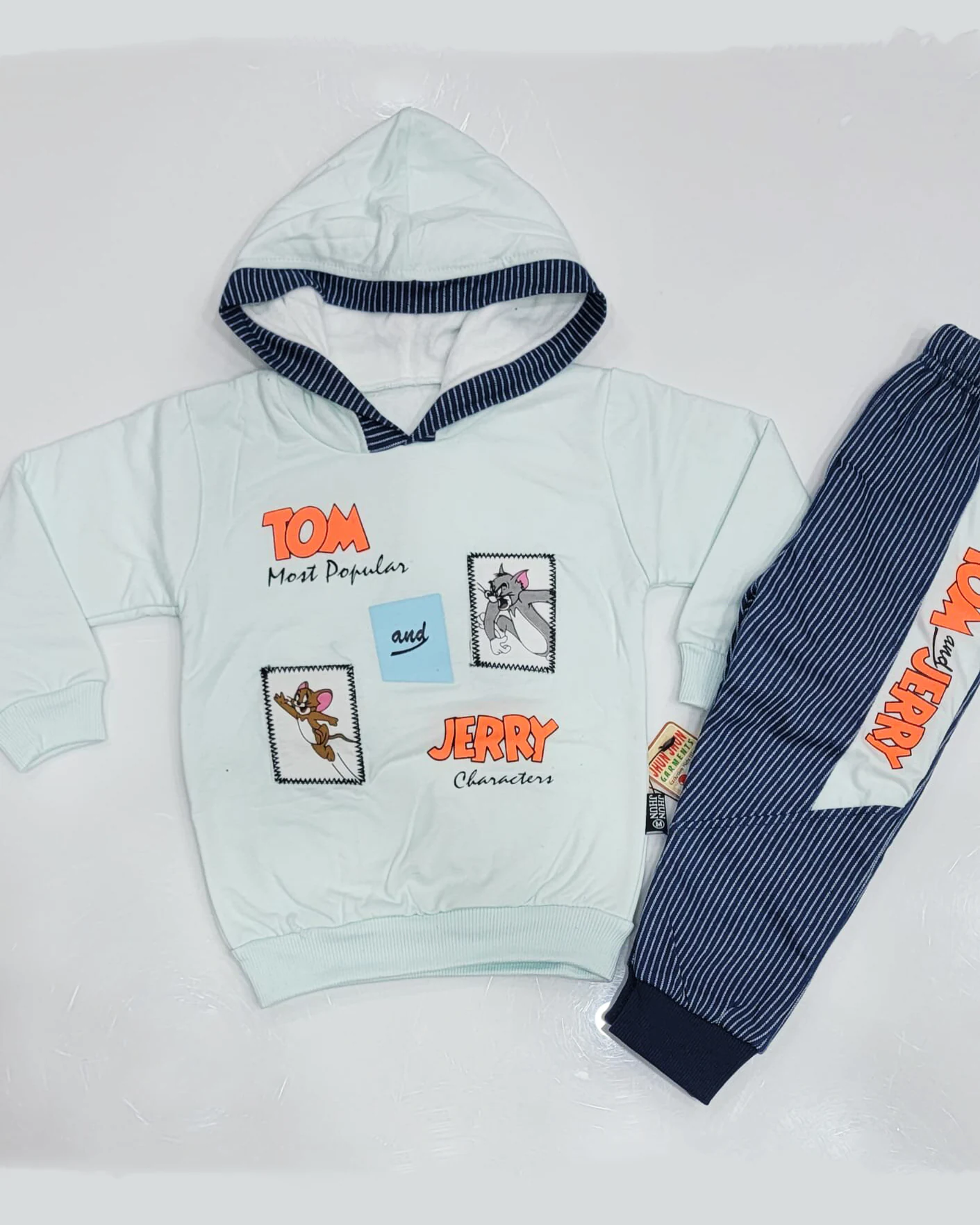 Fleece Hoodie And Trouser Set For Boys