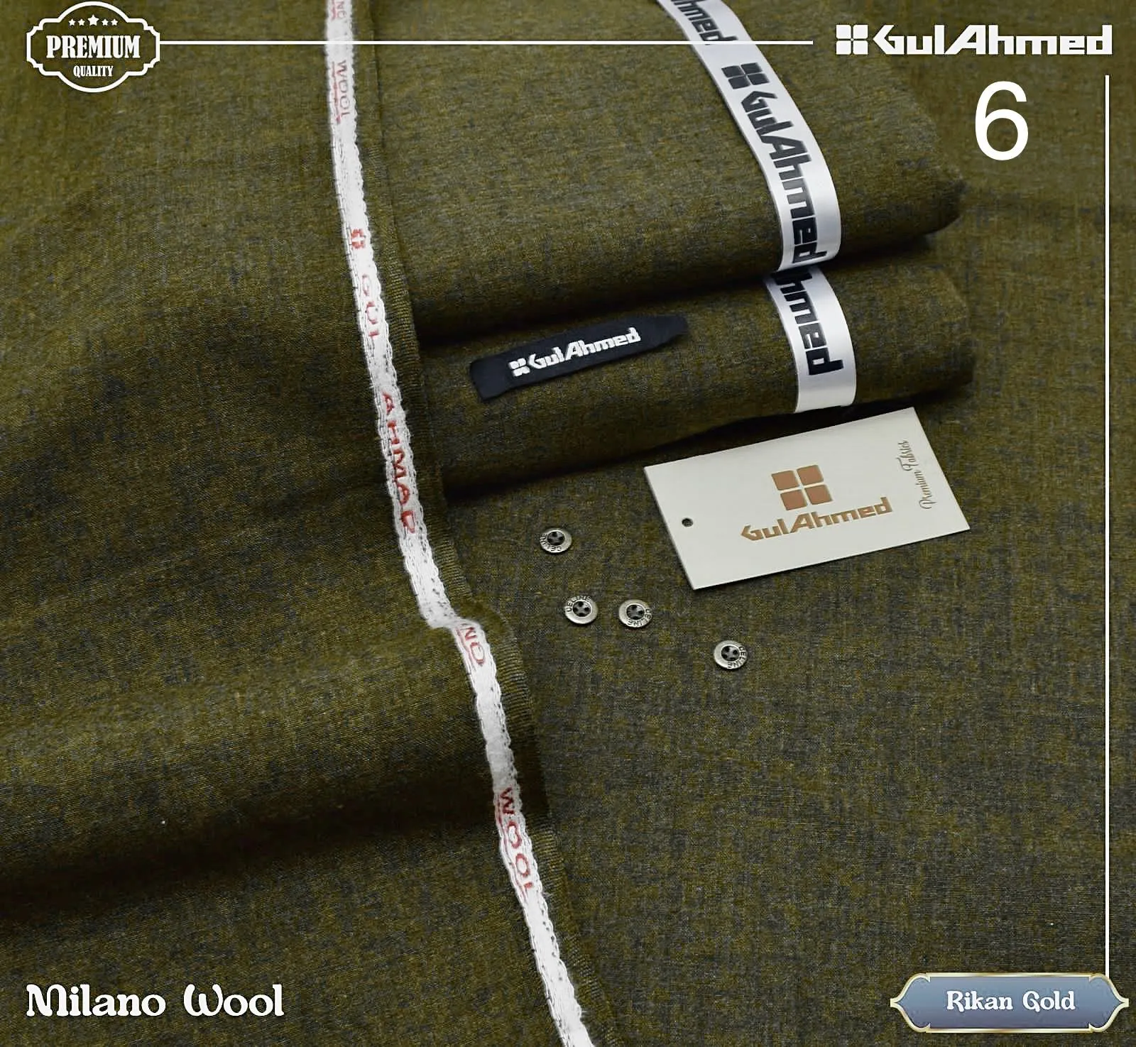 Rikan Gold | Milano Wool | Gul Ahmed | Unstitched